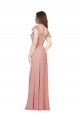 Discount Flounced V Neckline Flutter Sleeves Chiffon Bridesmaid Dress UK
