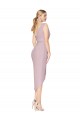 Discount High Low One Shoulder Ruffles V-Neck Chiffon Wrap Bridesmaid Dress / Formal Prom Dress UK
