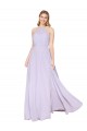 Discount High Neck Halter Shirred Chiffon Bridesmaid Dress / Formal Prom Dress UK
