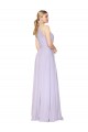 Discount High Neck Halter Shirred Chiffon Bridesmaid Dress / Formal Prom Dress UK
