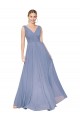 Discount Floor Length High Neck V-Back Chiffon Bridesmaid Dress / Formal Prom Dress UK