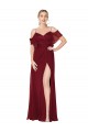 Discount Cold Shoulder Long Mermaid Chiffon Bridesmaid Dress / Formal Prom Dress with Straps UK