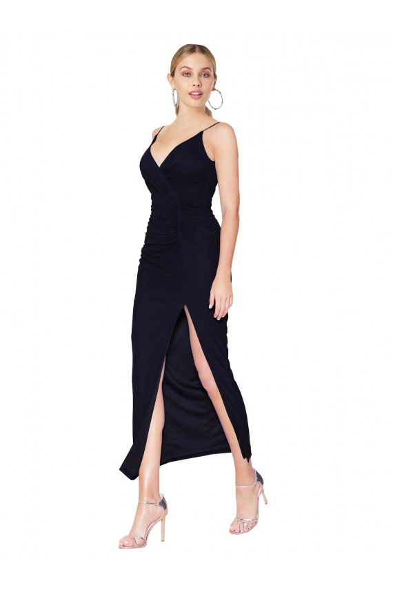 Discount Chiffon High Neck Spaghetti Straps Short Cocktail Bridesmaid Dress / Formal Prom Dress UK