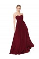 Discount Draped Strapless Long A-Line Chiffon Bridesmaid Dress / Formal Prom Dress UK