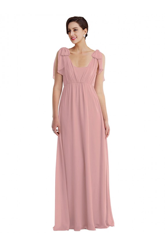 Discount Empire Waist Long Halter Maxi Bridesmaid Dress UK