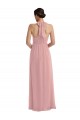 Discount Empire Waist Long Halter Maxi Bridesmaid Dress UK