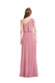 Discount One Shoulder Bow Blouson Bodice Maxi Bridesmaid Dress UK