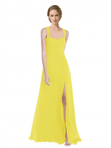 Discount Wide Strap Sweetheart Maxi Bridesmaid Dress UK