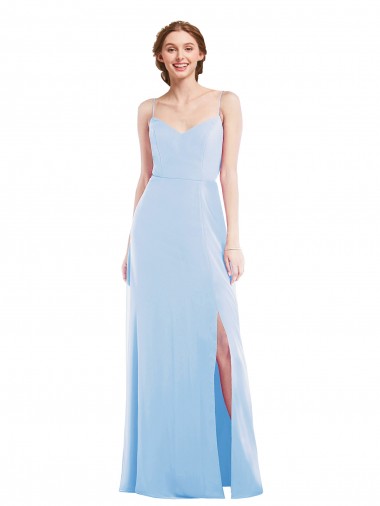 Discount Tie Back Cutout Maxi Formal Bridesmaid Dress with Front Slit UK