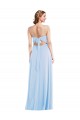 Discount Tie Back Cutout Maxi Formal Bridesmaid Dress with Front Slit UK