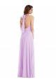 Discount High Neck Halter Backless Maxi Bridesmaid Dress UK