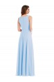 Discount Deep V-Neck Chiffon Maxi Bridesmaid Dress UK