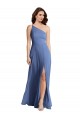 Discount One Shoulder Full Length Maxi Formal Bridesmaid Dress with Flirty Slit UK