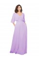 Discount Chiffon Bridesmaid Dress with Ruched Waist UK