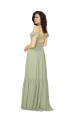 Discount Ruched Keyhole Back Boho Chiffon Bridesmaid Dress UK