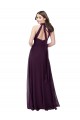 Discount Chiffon High-Halter Bridesmaids Dress with Keyhole Back UK