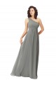 Discount Embroidered One Shoulder Chiffon Bridesmaid Dress UK