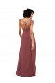 Discount Simple V-Neckline Chiffon Formal Bridesmaid Dress with Pleated Skirt UK