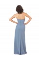 Discount Simple Strapless Chiffon Bridesmaid Dress with Rounded Neckline UK