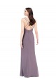 Discount Simple Floor-Length Chiffon Formal Bridesmaid Dress with Criss-Cross Back UK