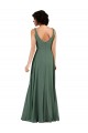 Discount V-Neckline Wrapped Chiffon Bridesmaid Dress with Skirt Slit UK