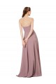 Discount Strapless Chiffon Bridesmaid Dress with Notched Neckline UK
