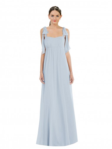 Discount Tie Shoulder Empire Waist Maxi Bridesmaid Dress UK