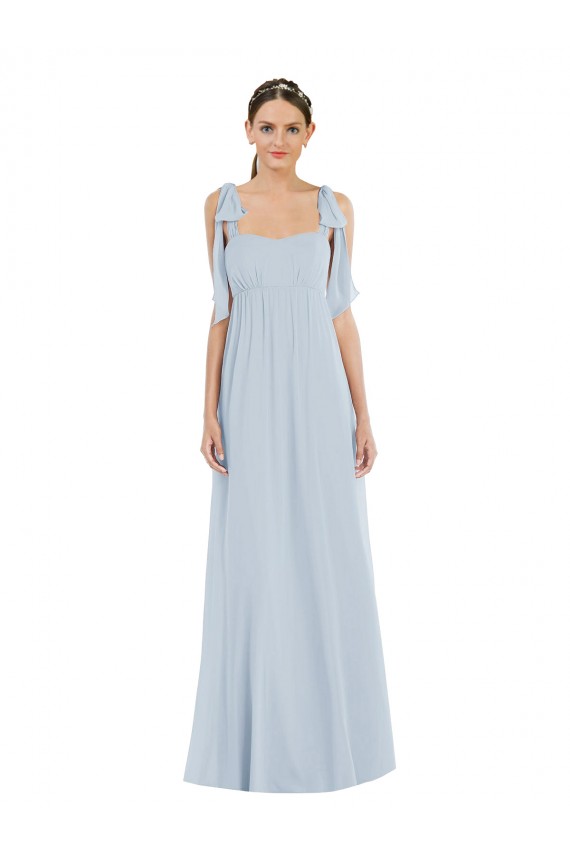 Discount Tie Shoulder Empire Waist Maxi Bridesmaid Dress UK