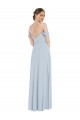 Discount Off the Shoulder Basque Neck Maxi Bridesmaid Dress with Flounce Sleeves UK