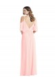 Discount Cold Shoulder Draped Wrap Maxi Bridesmaid Dress UK