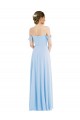 Discount Off the Shoulder Draped Neckline Maxi Formal Bridesmaid Dress UK