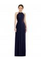 Discount Tie Neck Lace Halter Pleated Skirt Maxi Bridesmaid Dress UK
