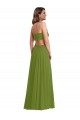 Discount Ruffled Chiffon Cutout Maxi Bridesmaid Dress UK