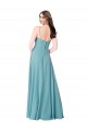 Discount Draped Empire V-Neck Chiffon Bridesmaid Dress UK