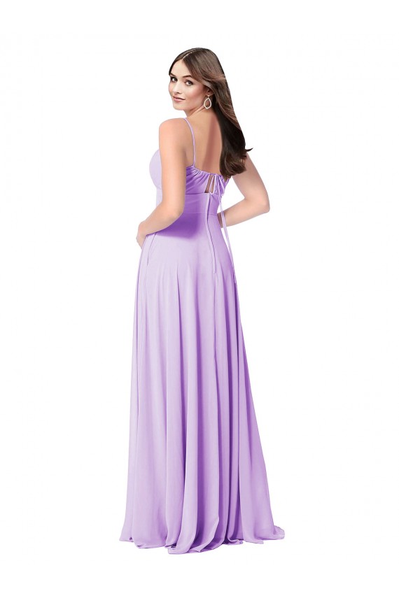 Discount Chiffon A-Line Chiffon Bridesmaids Dress with Ruched Bodice UK