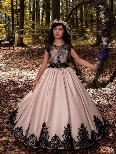 Discount Ivory Ball Gown Sweetheart Neck Sleeveless Flower Girl Dress UK