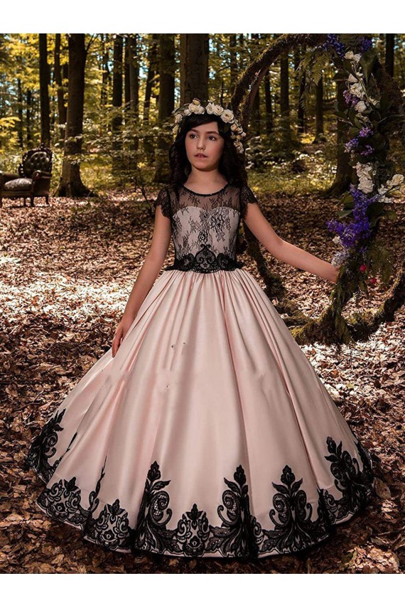 Discount Ivory Ball Gown Sweetheart Neck Sleeveless Flower Girl Dress UK