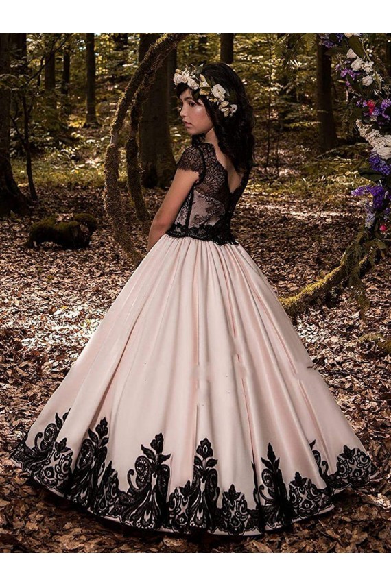 Discount Ivory Ball Gown Sweetheart Neck Sleeveless Flower Girl Dress UK
