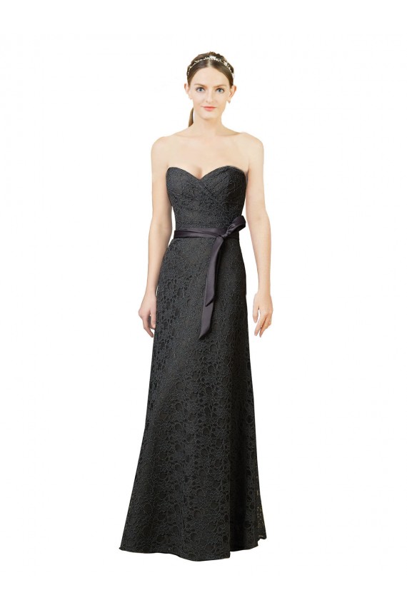 Discount Strapless Lace Bridesmaid Dress with Sweetheart Neckline UK