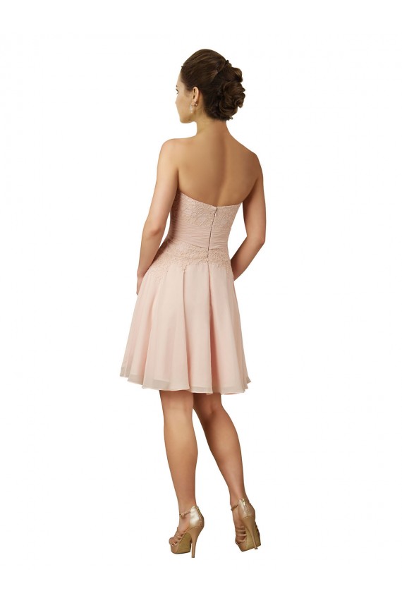Discount Lace and Chiffon Bridesmaid Dress / Cocktail Dress with Unique Neckline UK