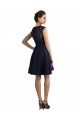 Discount Short V-Neck Lace Cocktail Bridesmaid Dress with Illusion Back UK