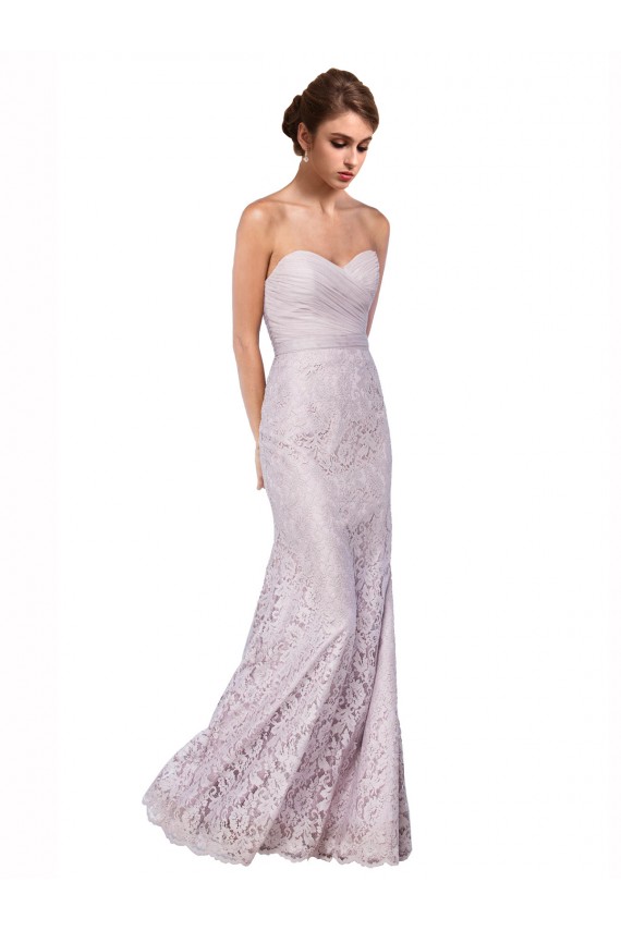 Discount Floor Length Fitted Sweetheart Lace Bridesmaid Dress / Prom Dress UK