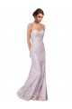 Discount Floor Length Fitted Sweetheart Lace Bridesmaid Dress / Prom Dress UK