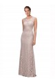 Discount Long Sleeveless All Lace Bridesmaid Dress / Prom Dress with Scoop Neckline UK