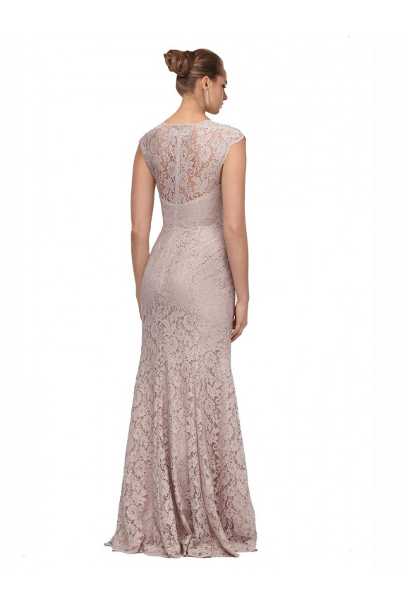 Discount Sweetheart Neckline Cap Sleeves Lace Bridesmaid Dress / Prom Dress with Twist UK
