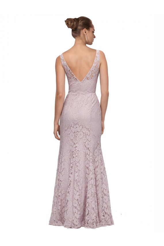 Discount Lace V-Neckline Long Full Length Bridesmaid Dress / Prom Dress UK