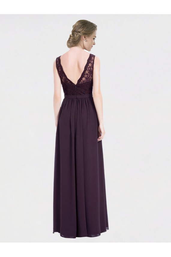 Discount V-Neck Bridesmaid Dress with Corded Lace Bodice UK