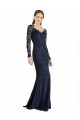 Discount Illusion Long Sleeves Lace Bridesmaid Dress / Prom Dress with Sheer Keyhole Back UK