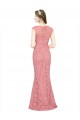 Discount Sweetheart Mermaid Long Lace Bridesmaid Dress / Prom Dress with Wide Straps UK