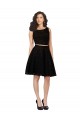 Discount Two Piece Short Lace Cocktail Bridesmaid Dress with Jewel Neckline UK